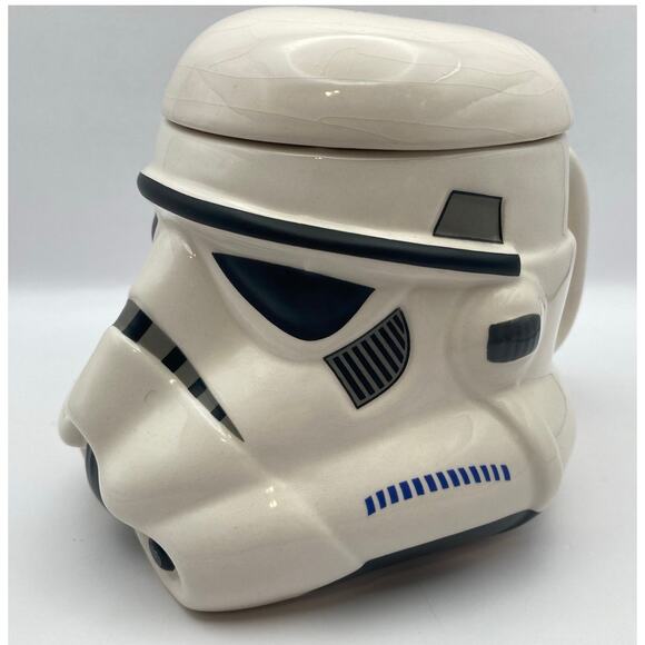 VTG 90's Star Wars Storm Trooper Mug Cup with Lid Coffee Tea - Picture 2 of 10